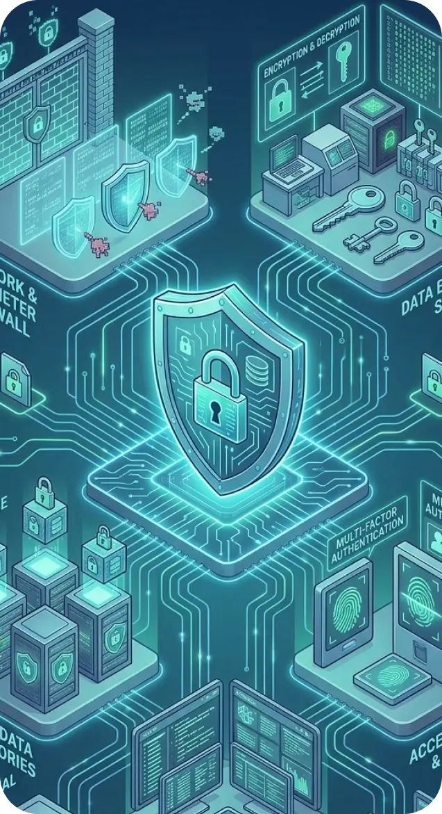 Cybersecurity services illustration